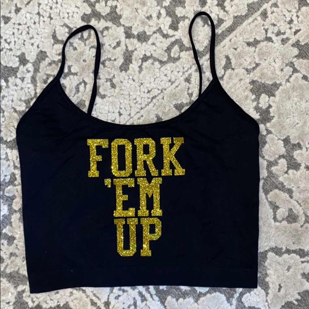 Arizona State Glitter Cami Crop Top